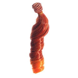 15cm*100cm DIY High-temperature Wire Red Yellow Change Rome Curly Hair row for BJD / Blythe /Barbie Doll Wigs