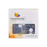 PH PandaHall 1 Box About 200pcs Flat Back Printed Flower Pattern Glass Half Round Dome Cabochons
