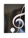 Blank Sheet Music Composition Manuscript Staff Paper Art Music Notebook Black 50 Pages 26x19cm (Black Music)