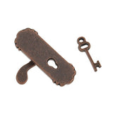 MonkeyJack 4X Vintage Metal Door Knob Plate Keys Dollhouse Miniature Right Handle 1:12