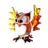 Danusorn Chi Blown Art Glass, owl Miniature Animals Collectione Miniatures,owl Art Glass Blown, Dollhous(No 7)