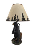 Standing Grizzly Bear Table Lamp w/Silhouette Shade