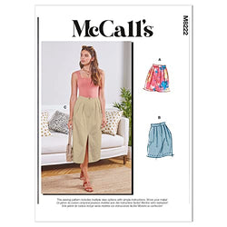 McCall's Misses' High-Waisted Pencil Skirt Sewing Pattern Kit, Code M8222, Sizes 6-8-10-12-14, Multicolor