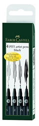 Faber-Castell Artist Pens (Set of 4) Color: Black