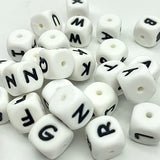 75Pcs Silicone Beads 15mm Necklace Silicone Letter Beads Keychain Making Cute Round Beads 12mm Alphabet Beads for Jewellery Making DIY Crafting(Mom)