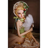 KSYXSL 1/4 BJD Doll 13.3 Inch 34cm Long Golden Fairy Maiden Doll Hair Ball Jointed SD Doll with Full Set Clothes Wig Makeup Hat, Fit Cosplay Party Dress Up