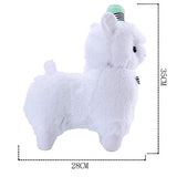 Alpacasso 14" White Plush Alpaca, Stuffed Animals Plush Toy.