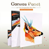 CONDA 8 x 10 inch Canvas Panels Pack of 12 Artist Quality Acid Free Canvas Board