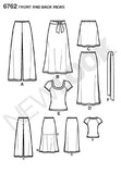 New Look Sewing Pattern 6762 Misses Separates, Size A (XS-S-M-L-XL)