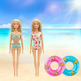 SOTOGO Doll Clothes and Accessories for 11.5 Inch Girl Doll Clothes Include 8 Sets Mermaid Tail Dresses, 10 Sets Bikini Clothes, 10 Pieces Doll Accessories and Storage Bag