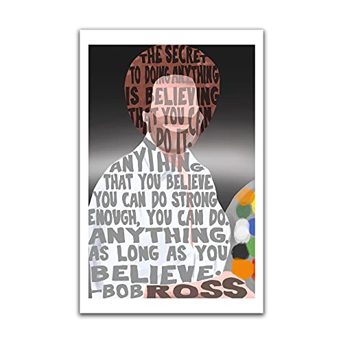 Bob Ross text art print 11x17"