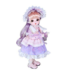 HGCY BJD Doll 1/6 SD Dolls 12 Inch Ball Jointed Doll DIY Toys with Full Set Clothes Shoes Wig Makeup with Eyes and Wigs Can Be Replaced Best Gift for Girls