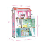 Milliard Doll House / 20 Furniture Pieces / 2.5 Feet High / Perfect Wooden Dollhouse for Kids