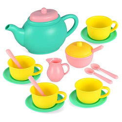 JOYIN Pretend Play Tea Party Set Play Food Accessories BPA Free Phthalates Free (Colors May Vary)