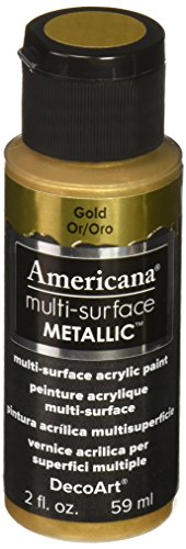 DecoArt Americana Multi-Surface Metallic Paint, 2-Ounce, Gold