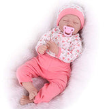 CHAREX Realistic Reborn Baby Dolls Girl Sleeping, 22inch Lifelike Baby Dolls Handmade Soft Vinyl Weighted Newborn Dolls Gifts/Toys for Kids Age 3+