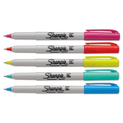 Ultra Fine Electro Pop Marker, Assorted Colors, 5/Pack