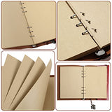 4 Pcs PU Leather Writing Journals Notebooks Blank Pages Vintage Refillable Faux Leather Notebook Personal Travel Diary Art Sketchbook Gifts for Women Men Girls, A6 9 x 6.3 inch