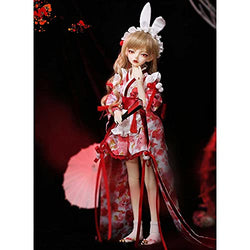 HMANE 1/4 BJD Dolls Japanese-Style Kimono Ball Joints Dolls SD Doll with Full Set Clothes Shoes Wig Makeup Best Gift for Girls, Jeremy