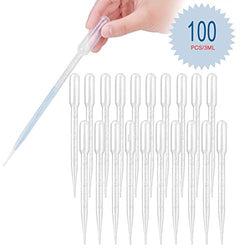 Pack of 100 3ml Plastic Transfer Pipettes Eye Dropper,Essential Oils Pipettes Dropper Makeup Tool