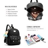 Bags for Teens Girls Purse Backpacks Mini PU Leather Fashion Small Bookbag with Wallet Set