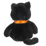 Bearington Ebony Plush Halloween Black Cat Stuffed Animal, 7 Inch