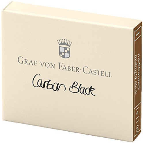 Graf von Faber-Castell Ink Cartridges, Box of 6, Carbon Black (FC141100)
