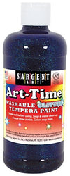 Sargent Art 17-3750 16 Ounce Art-Time Washable Glitter Tempera Paint, Blue