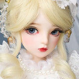 BJD Dolls 1/3 SD Fashion Dolls 24 Inch Ball Jointed Doll DIY Toys with Full Set Clothes Shoes Wig, Handpainted Face Makeup, Openable Head, Changeable Eyes, Best Gift for Christmas (12#)