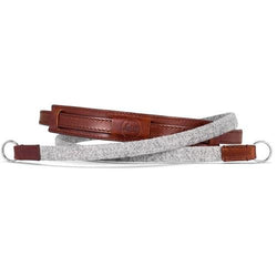 Leica Lifestyle Neck Strap for CL Cameras (Brown Leather/Grey Fabric)