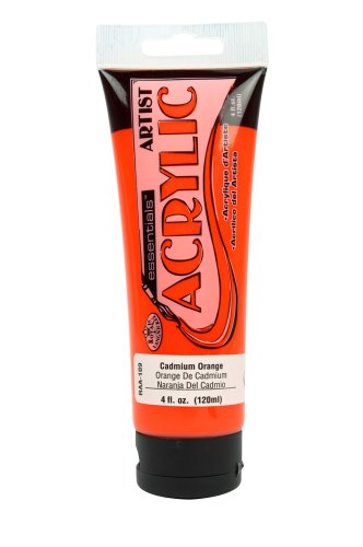 Essentials 4 Oz Acrylic Paint Color: Cadmium Orange