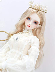 Clicked BJD Doll Centre Parting Curly Wig for 1/3 1/4 1/6 Dolls DIY Supplies Doll Making DIY Accessory,C,1/3