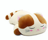 Vintoys Very Soft Cat Big Hugging Pillow Plush Kitten Kitty Stuffed Animals Brown 23.5"