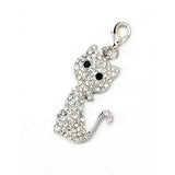 Darice Jewelry Making Charms Mix and Mingle Charms w/Lobster Clasp Solid Rhinestone Cat (3 Pack)