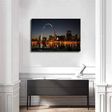 St.Louis Missouri Arch Oil Painting Modern Wall Art Pictures Canvas Print for Living Room HD Home Decoration Posters and Prints - 0654 (unframed,20x30inch)