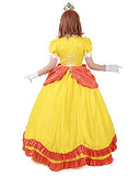 Miccostumes Women's Yellow Princess Daisy Cosplay Costume Dress (women s)