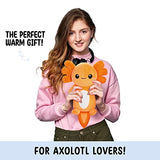Axolotl Microwavable Unscented Heating Pad for Women and Kids- Cute Soft Cozy Pillow Plush Heatable Warm Stuffed Animals - Kawaii Hot and Cold Plushie Food Toy - Axolotl Gifts for Girls and Boys
