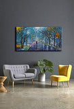 YaSheng Art -Contemporary Landscape Abstract Oil Painting On Canvas Textured Tree Painting Abstract Art Wall Paintings Handmade 3D Painting Home Office Decorations Canvas Wall Art Painting 24x48inch