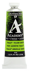 Grumbacher Academy Oil Paint, 37ml/1.25 Ounce, Thalo Yellow Green (T210)