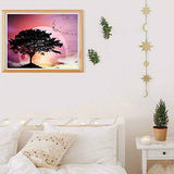 5D Diamond Painting Kits for Adults Tree Moon DIY Art Craft Diamond Art for Kids Picture by Numbers Canvas Round Diamond Full Drill 13.8x17.71in