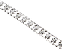 Firefly Imports Homeford Bead Rhinestone Trim Strand, 9mm by 10-Yard, Silver