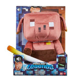 Minecraft Blaze Runt Plush Toy Pig with Sound & Glow-in-the-Dark Saber, 5.5-inch Stuffed Animal Inspired by Video Game