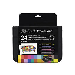 Winsor & Newton ProMarker 24 Mixed Marker Set