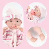16" Washable Reborn Baby Doll - Lifelike Handmade Silicone Doll with Doll Accessories for Girls Boys Kids