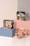 CUTEROOM DIY Doll Room Miniature Furniture Wooden House Kit - Wooden Dolls House Kit with Dust Cover and Accessories - QL Nordic Apartment Dollhouse (Peaceful Time) - Idea Suitable Room (QL001)