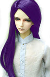 1/3 8-9-10" 20-22cm Pullip Bjd Doll Hair Wig Long Curved Tips Straight Top Purple