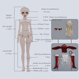 KSYXSL 1/4 BJD Doll 42cm 16.5" Full Costume Ball Jointed DIY Fashion Dolls with Clothes Socks Shoes Wig Hair Makeup Hair Clips, Best Gift, Birthday, Wedding