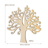 WINOMO Blank Wooden Tree Embellishments for DIY Crafts - 10pcs