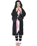 Miccostumes Womens Girls Kimono Cosplay Costume with Bamboo (M, Multicolored)