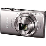 Canon PowerShot ELPH 360 HS (Silver) Digital Camera w/ 16 GB SD CARD